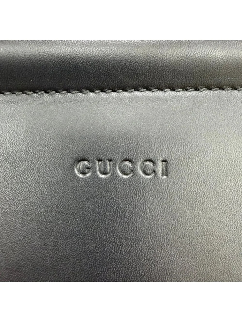 Gucci Nymphaea Medium Bamboo Eco Pearl 2-Way Leather Shoulder Bag Black